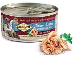 Carnilove Cat Can Turkey & Salmon 12 x 100 gram -  - Katten droogvoer