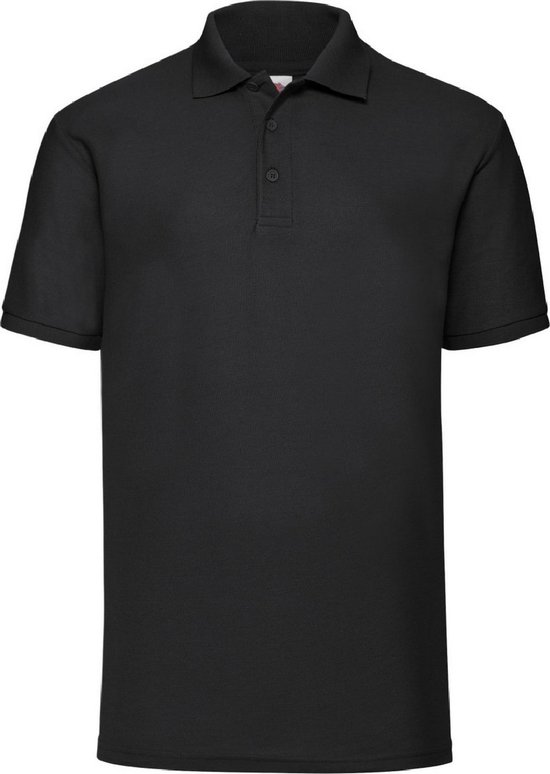 Fruit Of The Loom Heren 65/35 Pique Poloshirt Korte Mouwen (Zwart)