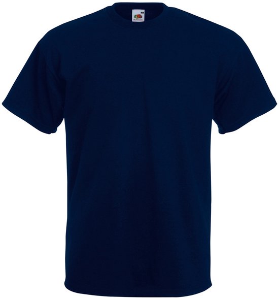 Fruit Of The Loom Heren Super Premium T-shirt met korte mouwen en ronde hals (Donker Marine)