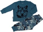 Frogs and Dogs - Pyjama Wolf - Blauw - Maat 128 - Jongens