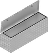 DE HAAN BOX HUW - 1140x340x400 mm - waterdichte en stofdichte aluminium traanplaat disselkist - voorzien van vlinderslot