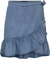 Pctyra Hw Wrap Skirt Bc 17113781 Medium Blue Denim - Maat XL