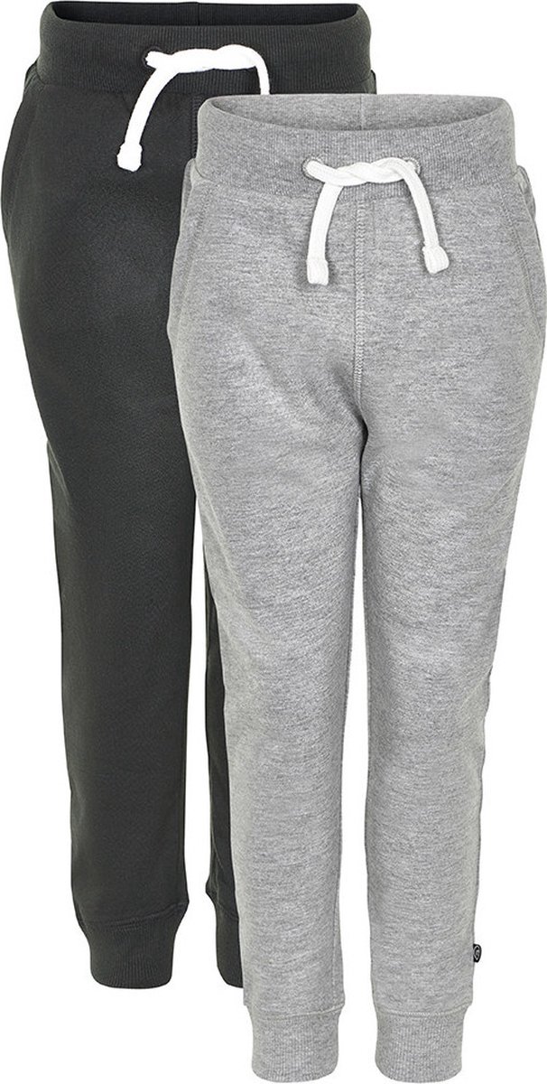Minymo Joggingbroeken Basic Polykatoen Grijs 2 Stuks Mt 146
