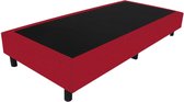 Bedworld Boxspring 90x220 - Lederlook - Rood (MD960)