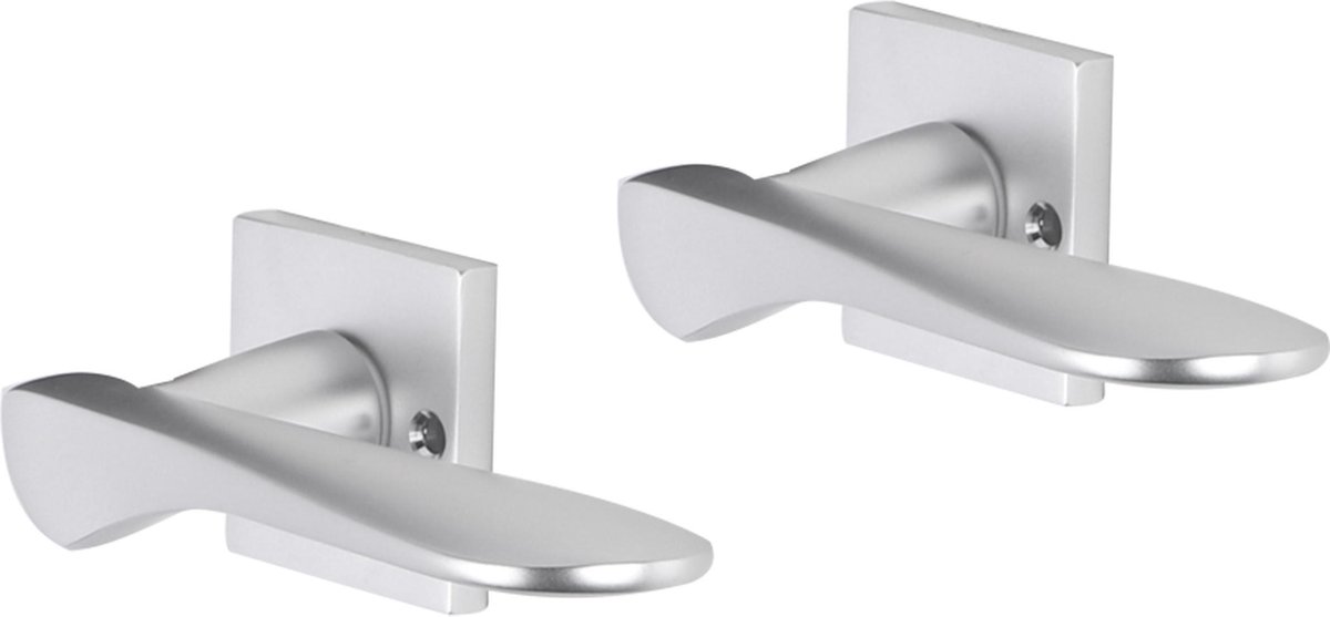 Deurkruk - Impresso Watford - Voor binnen - Vierkant met schroeven - Aluminium - 2 stuks
