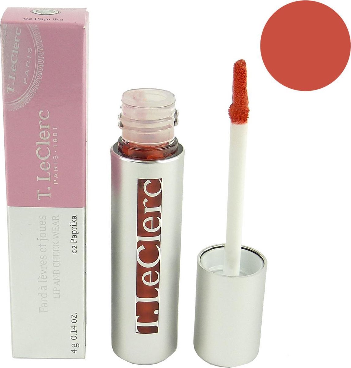 T. LeClerc PARIS 1881 Lip and Cheek Wear Lipstick Blush 4g - 02 paprika