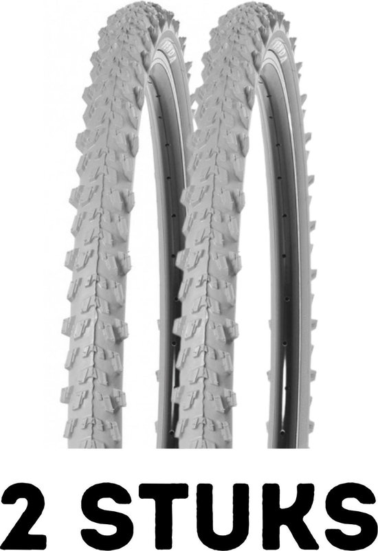 YUNSCM 2-PCS 26-inch MountainFietsbanden 26x1.95/53-559 and 26-inch Heavy Duty Binnenband AV32mm Schrader Valve Compatible with Off Road 26x1.95 26x2.0Fietsbanden and Binnenband (Y-765