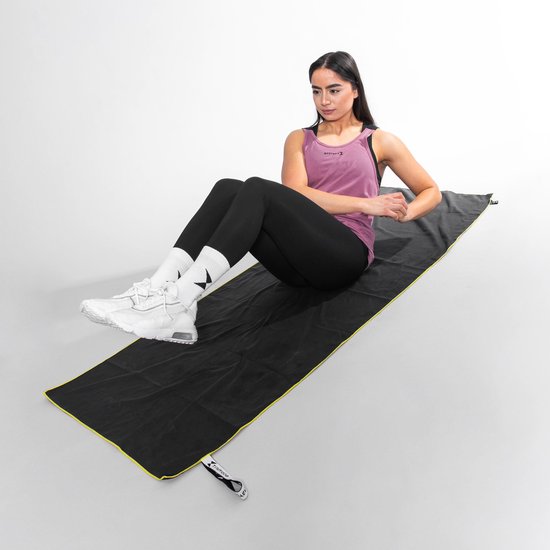 Serviette microfibre Body & Fit - Serviette de sport - Micro fibre - Zwart