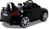 Audi Elektrische Kinderauto TT RS Zwart - Krachtige Accu - Op Afstand Bestuurbaar - Veilig Voor Kinderen