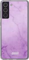 6F hoesje - geschikt voor Samsung Galaxy S21 FE -  Transparant TPU Case - Lilac Marble #ffffff