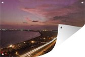 Muurdecoratie Lagos - Skyline - Lucht - 180x120 cm - Tuinposter - Tuindoek - Buitenposter