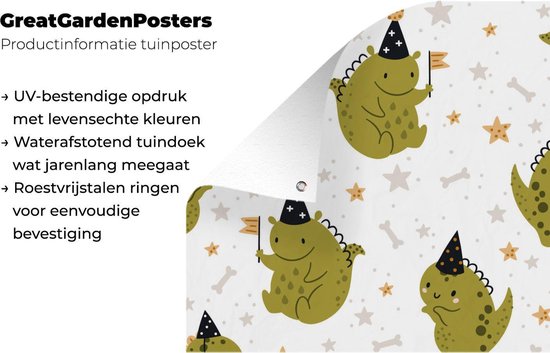Motifs de Décoration de jardin - Dinosaurus - Fête - 40x60 cm - Affiche de jardin - Toile de jardin