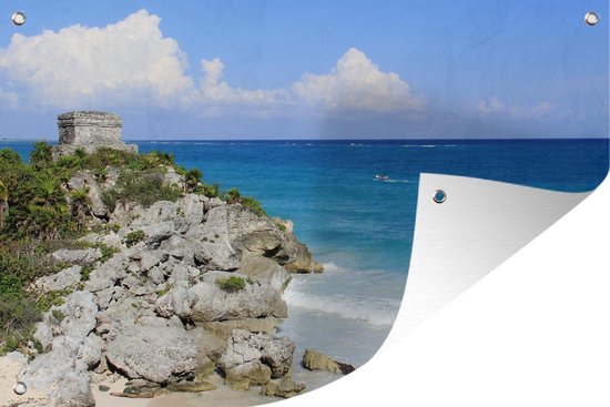 Tulum ruïneert de fotoprint van Mexico - Tuinposter - Tuindoek