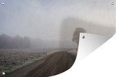 Morning mist over Söderåsen National Park in Sweden Garden poster 60x40 cm - small - Toile de jardin / Toile d'extérieur / Peintures pour l'extérieur (décoration de jardin)