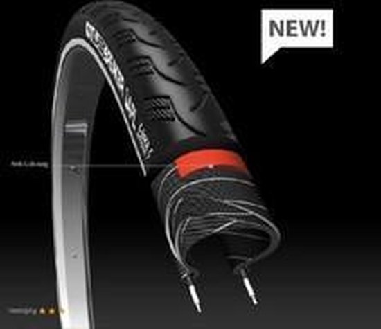 Schwalbe buitenband 28x1.40/37-622 delta cruiser reflectie zwart - All