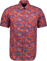 Gabbiano Overhemd Shirt Shortsleeve 33963 Coral Mannen Maat - S