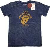 The Rolling Stones Heren Tshirt -M- NYC '75 Blauw