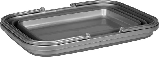 Abbey Camp Afwasteil Opvouwbaar - 16 Liter - Grijs/Antraciet van Abbey Camp — afbeelding 3