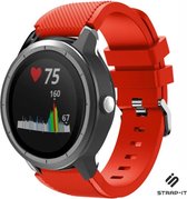 Siliconen Smartwatch bandje - Geschikt voor  Garmin Vivoactive 3 siliconen bandje - rood - Strap-it Horlogeband / Polsband / Armband
