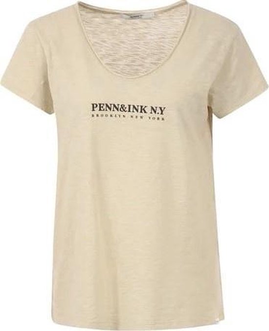 regio Vader fage Golven Penn & Ink T-Shirt Creme dames maat M | bol.com