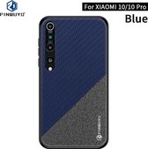 Voor Geschikt voor Xiaomi 10 / 10pro PINWUYO Rong-serie schokbestendige pc + TPU + beschermhoes van chemische vezeldoek (blauw)