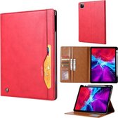 Voor iPad Pro 12.9 (2020) Kneed Huidtextuur Horizontale Flip Leren Case met Fotolijst & Houder & Kaartsleuven & Portemonnee (Rood)