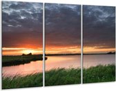 Peinture sur verre Sunset | Blanc, jaune, violet | 120x80cm 3 Liège | Tirage photo sur verre |  F001332