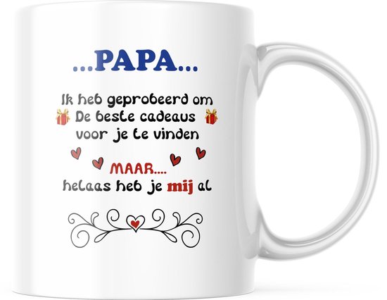 Mug Vaderdag Meilleur Cadeau Papa (singulier)