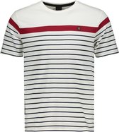 Twinlife T-shirt Tee Crew Stripe Pique Tw11511 Blanc De Blanc 109 Mannen Maat - XXL