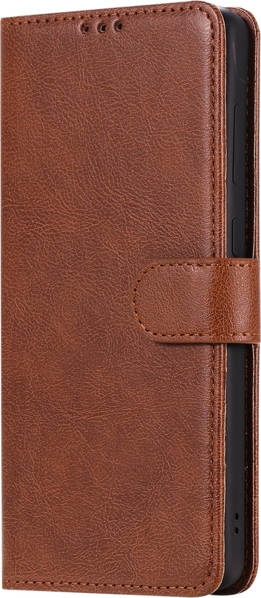 Mobigear Telefoonhoesje geschikt voor Samsung Galaxy A71 Hoesje | Mobigear Premium Bookcase Portemonnee | Pasjeshouder voor 3 Pasjes | Telefoonhoesje voor Pinpas / OV Kaart / Rijbewijs - Bruin