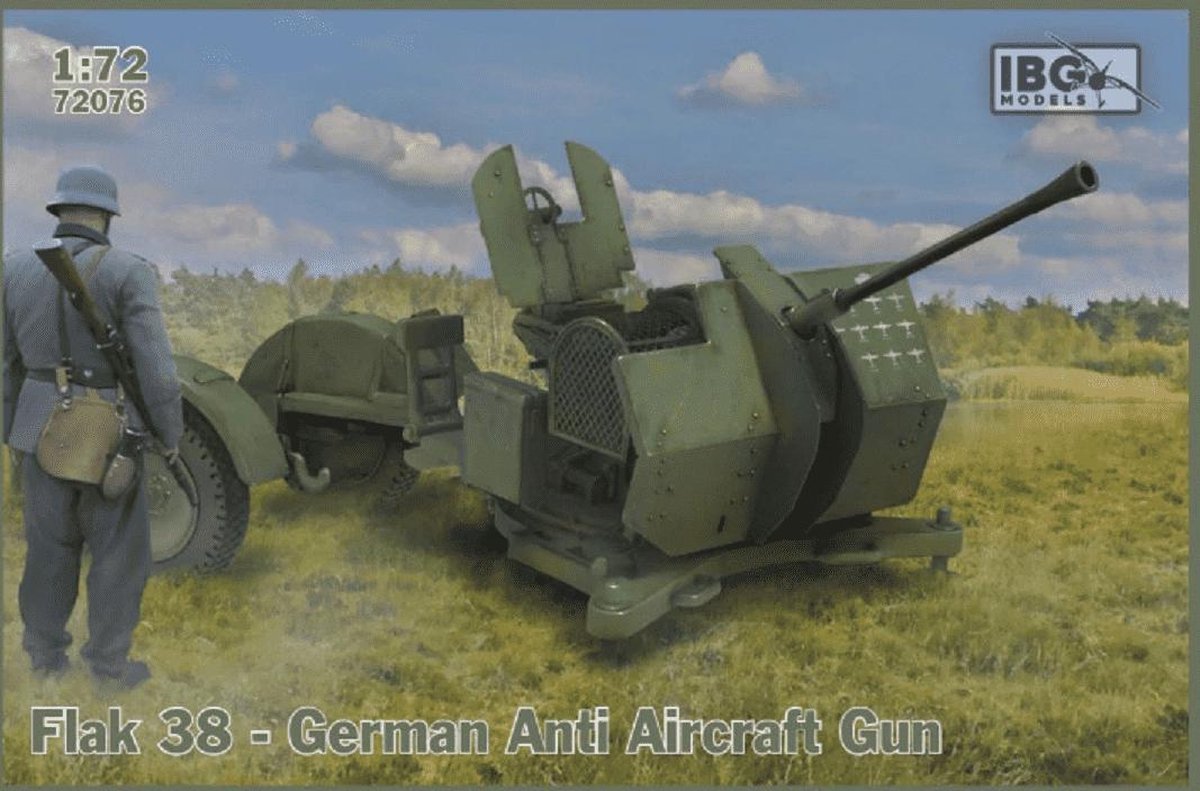 1 72 Ibg Models 776 Flak 38 German Anti Air Gun Plastic Kit Bol Com