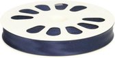 Oaki doki satijn biais band 15 mm, 2 meter, donkerblauw
