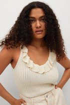 Mango Top Gebreide Top Met  Ruches 17042887 05 Dames Maat - XS