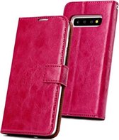 Voor Samsung Galaxy S10 Crazy Horse Textuur Afneembare Magnetische Achterkant Horizontale Flip Lederen Case met Houder & Kaartsleuven & Fotolijst & Portemonnee (Rood)