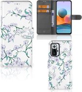Telefoonhoesje Xiaomi Redmi Note 10 Pro Bookcase Blossom White