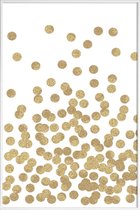 JUNIQE - Poster in kunststof lijst Gold Glitter -30x45 /Geel & Wit