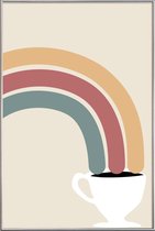 JUNIQE - Poster met kunststof lijst Follow The Rainbow -30x45 /Geel &