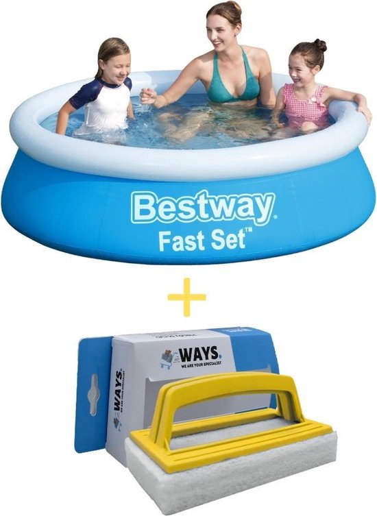 Bestway Zwembad - Fast Set - 183 x 51 cm - Inclusief Scrubborstel | bol.com