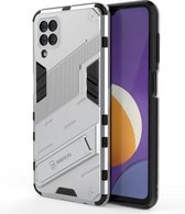 Voor Samsung Galaxy M12 Punk Armor 2 in 1 PC + TPU schokbestendig hoesje met onzichtbare houder (wit)