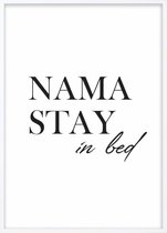 Poster Met Witte Lijst - Namastay In Bed Poster