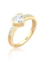 Elli Women's Lady Ring 925 Silver 1 Zirconia 58 Goud 32020153