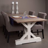 Tower Living Palermo Eettafel 200 cm Wit Grenenhout