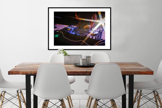 Fotolijst incl. Poster - Mengpaneel met een fel licht op de achtergrond - 90x60 cm - Posterlijst