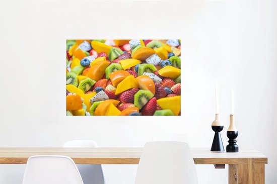 Bol avec papier affiche fruits 90x60 cm - Tirage photo sur Poster (décoration murale salon / chambre)