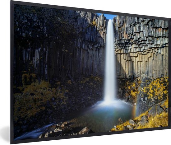 Affiche encadrée Cascade - Islande - Nature - 120x80 cm