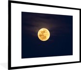 Photo encadrée - Cadre photo Pleine lune dans le ciel nocturne 80x60 cm - Affiche encadrée (Décoration murale salon / chambre)