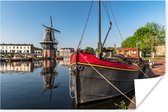 Stadsbeeld van Haarlem in Noord-Holland Poster 180x120 cm - Foto print op Poster (wanddecoratie woonkamer / slaapkamer) / Europese steden Poster XXL / Groot formaat!