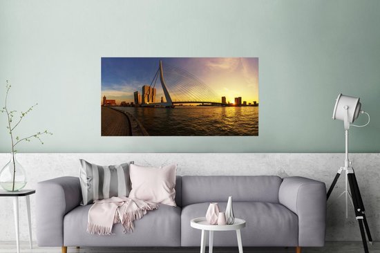 Affiche Rotterdam - Coucher de soleil - Erasmus - 120x60 cm