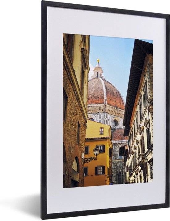 Fotolijst incl. Poster - Florence - Straat - Kleurrijk - 40x60 cm - Posterlijst