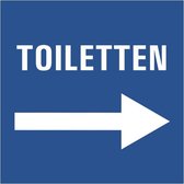 WC deur sticker toiletten rechts 400 x 400 mm